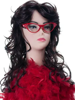 Produktbild von Schwarze Perücke mit langem Haar für festliche Anlässe wie Party und Karneval
