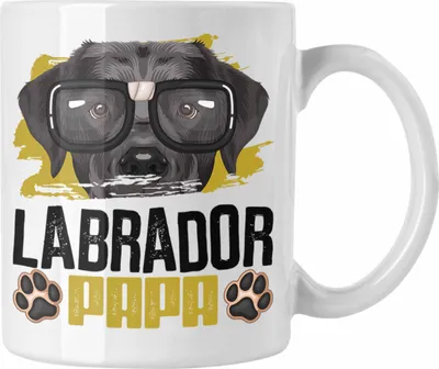 Produktbild von Trendation - Labrador Papa Besitzer Tasse Geschenk Lustiger Spruch Geschenkidee Labrador Liebhaber (Weiß)