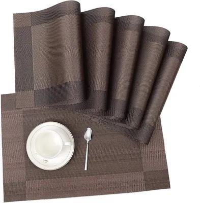 Produktbild von Platzset, 4er-Set rutschfeste, abwaschbare, abriebfeste und hitzebeständige PVC-Platzsets für den Esstisch zu Hause oder im Restaurant