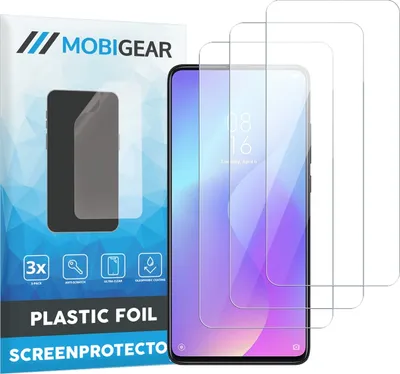Produktbild von Mobigear  Xiaomi Mi 9T Displayschutz Schutzfolie - Hüllenfreundlich (3er Pack)
