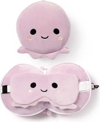 Produktbild von Relaxeazzz Plüsch Oktopus Reisekissen & Schlafmaske