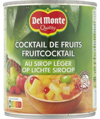 Produktbild von Del Monte Fruitcocktail in leichterm Sirup, 825 g – Fruchtiger Snack & Dessert
