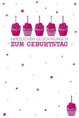 Produktbild von Geburtstag - 4 Styles - Glückwunschkarte im Format 11,5 x 17 cm mit