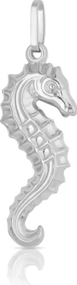 Produktbild von Seepferche Kettenanhänger 925 Sterling Silber 25x5mm Anhänger rhodiniert 4880