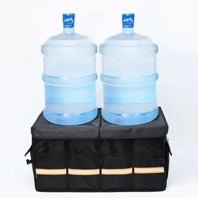Obrázek produktu pro Organizér do kufru – skládací úložná krabice 46 l – přenosný – univerzální – do osobního auta/SUV – černý