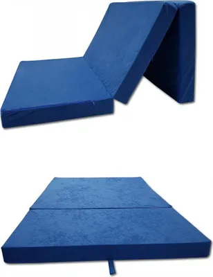 Produktbild von Klappmatratze Camper Wohnmobil-Matratze Faltmatratze 180 x 65 x 7cm blau