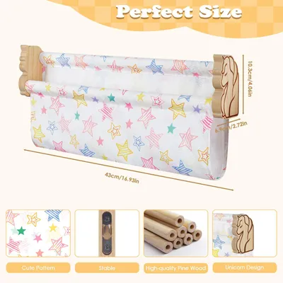 Immagine prodotto di Set di 4 mensole a forma di unicorno, in legno, da appendere, ideali per la cameretta dei bambini