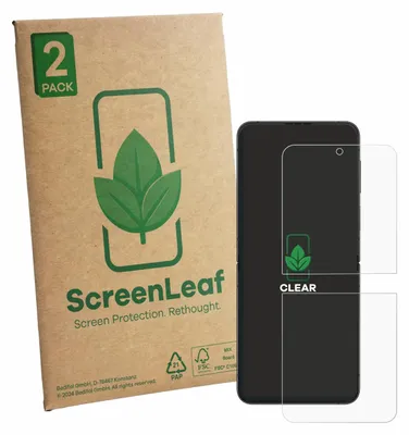 Produktbild von 2x ScreenLeaf Schutzfolie für Samsung Galaxy Z Flip 4 Displayschutz Display Schutz Folie Klar Transparent