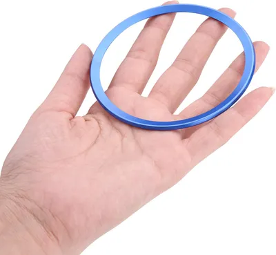 Zdjęcie produktu dla Aluminiowy pierścień pokrywy kierownicy samochodowej do Audi A1 A3 A4 A5 A6 Q3 Q5 Blue