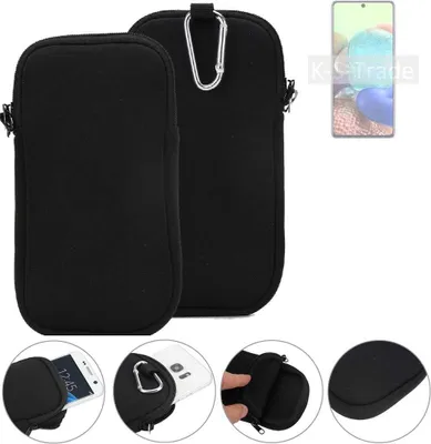 Produktbild von K-S-Trade Neopren-Hülle Handyhülle kompatibel mit Oppo A72 5G Schutzhülle Neoprenhülle Sleeve Schutz-Hülle Gürtel Tasche Case Holster