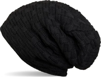 Produktbild von styleBREAKER warme Feinstrick Beanie Mütze mit Flecht Muster und sehr weichem Fleece Innenfutter, Uni 04024058