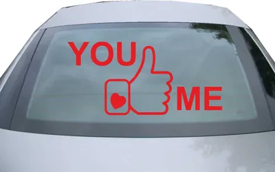 Produktbild von Indigos UG - Aufkleber Heckscheibe & Motorklappe DE6398 - rot - 600x285 mm - you like me - Auto Scheiben Fenster Heckklappe Tuning Racing JDM - Die cut