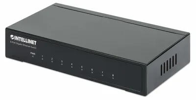 Produktbild von Intellinet 8 Port Gigabit Switch 530347 Desktop Metall Lüfterlos