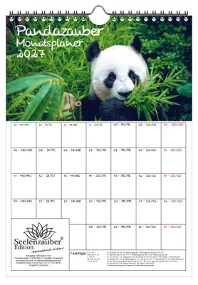 Produktbild von Pandazauber Planer DIN A4 Kalender für 2027 Panda - Seelenzauber