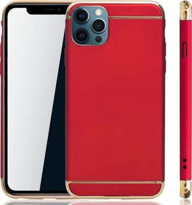 Produktbild von Apple iPhone 12 Pro Max Handy Hülle Schutz Case Bumper Hard Cover Rot