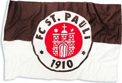 Produktbild von FC St. Pauli - Hissfahne Logo - 150x250 cm - braun/weiss