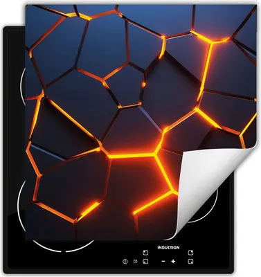 Produktbild von DarHaus Herdabdeckplatte 50x52 cm Anti Rutsch Matte Aufrollbar, Muster 3D