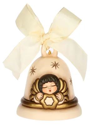 Image de THUN, cloche en céramique avec un ange, collection "Magie de Noël", édition limitée