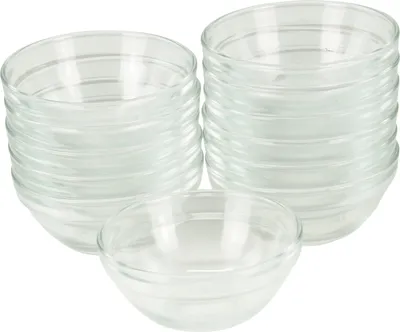 Produktbild von Glasschüssel Ø 7cm 12 Stück im Set Beilagenschüssel Dessertschale Stapelschale