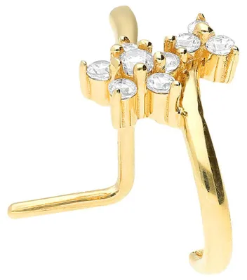 Produktbild von Nasenpiercing, Nasenstecker Chirurgenstahl Nasenstecker KRISTALLBLUME