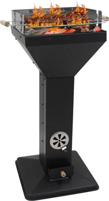 Produktbild von JW Standsäulengrill Standgrill Holzkohlegrill 2748 schwarz