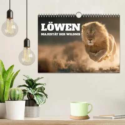 Produktbild von Löwen - Majestät der Wildnis (Wandkalender 2026 DIN A4 quer), CALVENDO Monatskalender