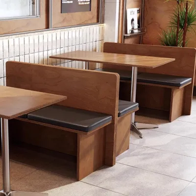 Zdjęcie produktu dla Drewniane krzesło z oparciem - minimalistyczny design, stabilne, łatwe do czyszczenia, idealne do jadalni i kawiarni, podwójne siedzisko 120*50*85 cm