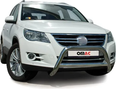 Obrázok produktu pre Ochrana predného nárazníka pre VW Tiguan 2007-2016 s ABE oceľou strieborná