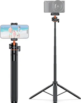 Zdjęcie produktu dla Statyw do kamery Lekki, wysuwany aluminiowy statyw do selfie z głowicą kulową 360