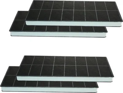 Produktbild von 4x Aktivkohlefilter passend für Bosch Siemens Neff Balay Constructa Küppersbusch Hauben und Umluftsets - Ersatz für 00296178 - CD53030