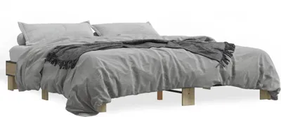 Immagine prodotto di vidaXL Struttura letto rovere Sonoma 200x200 cm in legno e metallo