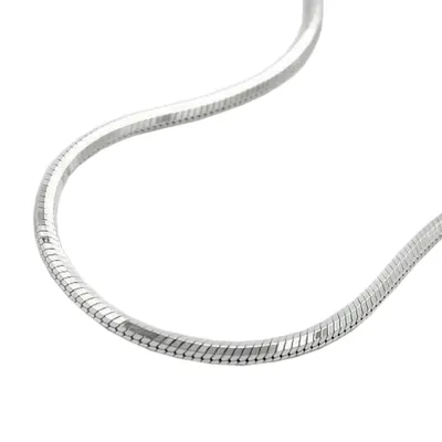 Produktbild von Kette 13mm Schlangenkette fünfkantig diamantiert Silber 925 50cm silber 1,3mm