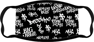 Produktbild von Biggie Smalls - Grafitti Gesichtsmaske - Schwarz