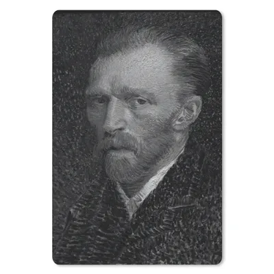 Produktbild von MuchoWow® Mauspad Mousepad Selbstporträt von Vincent van Gogh - Schwarz und weiß 18x27 cm - Mousepads - Maus Mat - Pad - Mausunterlage
