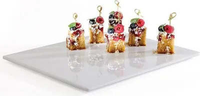 Produktbild von APS 84187 GN 1/3 Tablett ZERO, 32,5 x 17,6 cm, Höhe 1,5 cm, Melamin, weiß hochglanz, mit Antirutsch-Füßchen