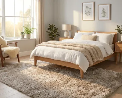Immagine prodotto di Tappeto shag Torino S-12, colore beige 05, dimensioni 170x240 cm, Immagine generata dall'IA