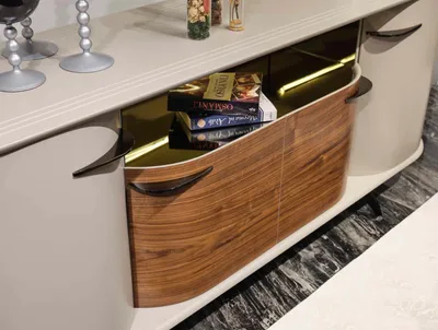 Produktbild von Sideboard Spiegel Wohnzimmer Designer Luxus Kommoden Modern Weiß Neu
