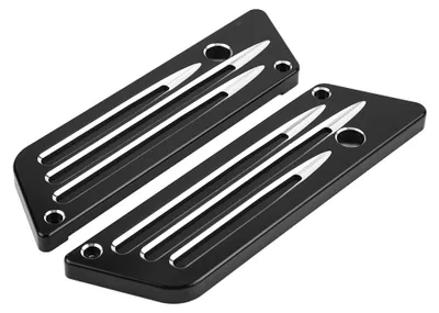 Image de 1 paire de couvre-loquets en aluminium CNC pour sacoches de moto Touring 1993-2013 Noir