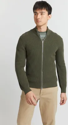 Produktbild von CASUAL FRIDAY CFKurt Herren Strickjacke Cardigan Feinstrick mit Stehkragen und Reißverschluss