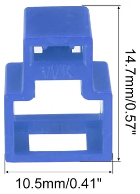 Produktbild von 10 Stš¹ck Port Blocker Verriegelung RJ45 Port/Staubschutz mit farbcodierten Kunststoffschlš¹sseln, blau