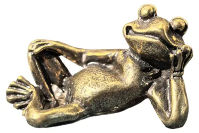 Produktbild von Meditationsfrosch-Figur, Mini-Zen-Frosch-Statue aus Legierung, Retro-Miniatur-Frosch-Tischdekoration für Zuhause, Büro, Wohnzimmer