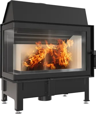 Produktbild von Kamineinsatz aus Stahl ZIBI links 11 kW Ø 180