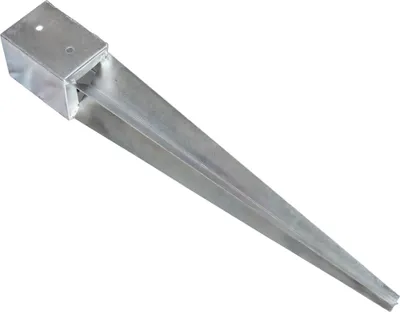 Obrázok produktu pre vidaXL Zemné hroty 2 ks Strieborné 10 × 10 × 76 cm Pozinkovaná oceľ