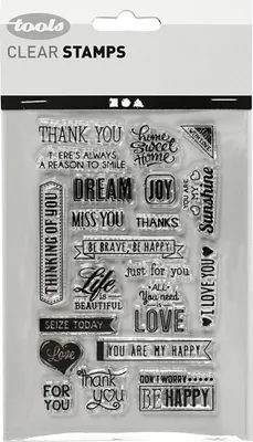 Produktbild von Creativ Company CC Silikonstempel Englische Wörter 15,5 cm