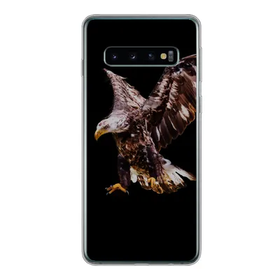 Produktbild von MuchoWow® Handyhülle Schutzhülle Hülle für Samsung Galaxy S10 Adler - Vogel - Federn Silikon Softcase Handy Hülle - Handytasche