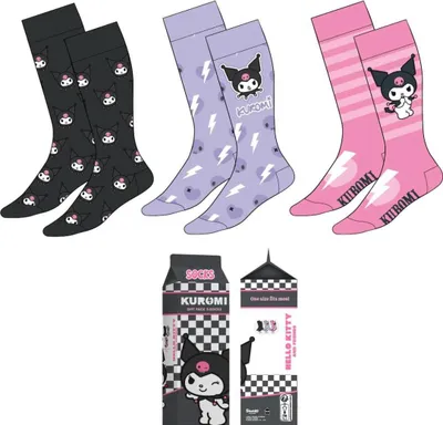 Produktbild von Sanrio Socken 3er-Pack Kuromi 36-43