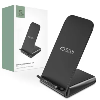 Produktbild von Tech-Protect Qi15W-S2 Kabelloses Ladegerät 15W Schwarz
