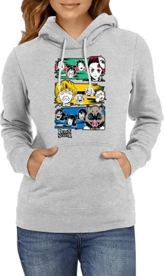 Produktbild von Damen Kapuzenpullover Demon Anime Slayer Tanjiro Zenitsu Inosuke 001, Lady XS / Grau