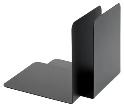 Produktbild von Buchstützen, Metall, Schwarz, (L/B/H) 125/140/140 mm, VE = 1 Paar
