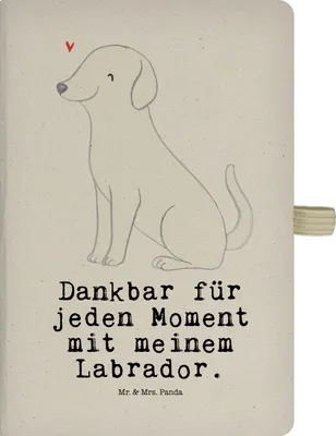Produktbild von Mr. & Mrs. Panda notizbuch Labrador Moment - Transparent - Geschenk, Tagebuch, Schreibheft, Kladde, Adressbuch, Journal